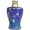 Rare Steuben Iridized Sapphire Blue Vase