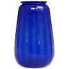 Steuben Cobalt Blue Ribbed Vase