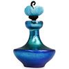 Steuben Blue and Turquoise Iridescent Perfume Bottle