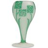Steuben Green Cut to Alabaster Greta Glass Vase