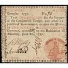 Colonial Currency, Rare Georgia June 8, 1777 with Black in, PCGS Very Fine-20