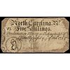 Colonial Currency, North Carolina March 9, 1754 5s Squirrel vignette PCGS F-12