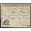 Colonial Currency, North Carolina. April 2, 1776. $1/2 Crow + Pitcher. Choice EF