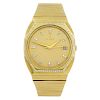 OMEGA - a gentleman's bracelet watch. Diamond set 18ct yellow gold case. Numbered 198 8950. Unsigned