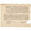 RI. Money Bond for Bills of Public Credit (Paper Money) Emission March 18, 1750