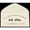 U.S. Postage Stamp Envelope. New York Central Railroad Company. Choice Near New