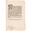 1764 Great Coin Edict Broadside by Frederick the Great Preventing of Fake Coins