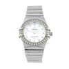 OMEGA - a lady's Constellation My Choice bracelet watch. Stainless steel case with factory diamond s