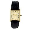 PIAGET - a gentleman's wrist watch. Yellow metal case, hallmarked 0,750 with poincon. Reference 9284