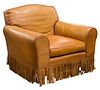 Western Style Leather Club Chair