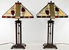 Dale Tiffany Slag Glass-Style Table Lamps