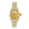 ROLEX - a lady's Oyster Perpetual bracelet watch. Circa 1977. 14ct yellow gold case. Reference 6718,