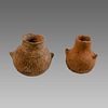 Lot of 2 Iron Age terracotta Vessels c.1400 BC. 