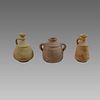 Lot of 3 Holy land Herodian Terracotta Vessels c.200 BC. 