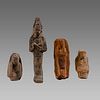Lot of 4 Egyptian Terracotta Ushabti figures c.700-30 BC.