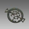 Ancient Byzantine Bronze Ornament with Cross c.8th century AD.