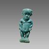 Ancient Egyptian Faience Dwarf Pataikos Amulet c.664-525 BC.