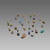 Lot of 35 Ancient Egyptian Faience beads c.3rd century BC.