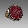 Persian Silver Ring with Agate Intaglio.