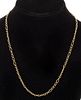 Vintage 14K Yellow Gold Figaro Link Chain Necklace