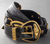 Gianni Versace Black Leather "Medusa" Belt
