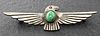 Vintage Native American Silver Turquoise Bird Pin