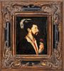 Ida Calzolari "Man with Carnation" Oil on Canvas