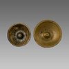 Lot of 2 Antique Islamic Syria, Egypt Brass Magic Bowls. 