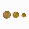 Lot of 3 Mexican Gold Coins