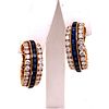 French V.C.A. Sapphire & Diamond Earrings