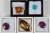 Four Loose Gemstones and One Pendant