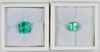 Two Loose Emerald Gemstones