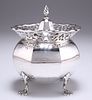 AN EDWARDIAN SILVER CADDY, by George Nathan & Ridley Hayes,