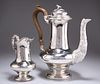 A GEORGE IV SILVER TWO-PIECE COFFEE SERVICE, by James Charl