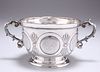 A GEORGE V SILVER TWO-HANDLED BOWL, by Carrington & Co, Lon
