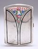 A GERMAN SILVER AND ENAMEL CIGARETTE CASE, EARLY 20TH CENTU