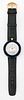 A LOUIS VUITTON STRAP WATCH, circular white dial with black
