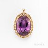 14kt Gold and Amethyst Pendant