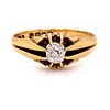 18k British Victorian Old Mine Diamond Engagement Ring