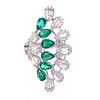 18K Diamond Emerald Ring