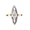 Art Nouveau 18K Diamond Ring
