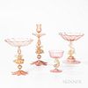 Four Pieces of Venetian Glass Tableware