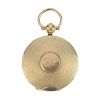 An early 20th century gold locket. Of circular-shape outline, the engraved monogram, within an engin