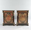 Pair of Marble-top Boulle Commodes