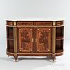 Ormolu-mounted and Marble-top Mahogany Console