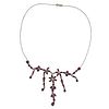 14K Gold Diamond 21ctw Ruby Floral Necklace