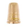An early 20th century gold thimble. With engraved initial monogram and foliate border detail. Length
