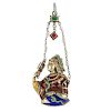 An Austro-Hungarian enamel and diamond pendant. Depicting an elegant lady wearing a red, blue and ye
