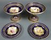 Set of Late 19th C. Royal Vienna Reticulated Tazzas and