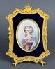Fine 19th C. Bronze Frame with Handpainted Insert